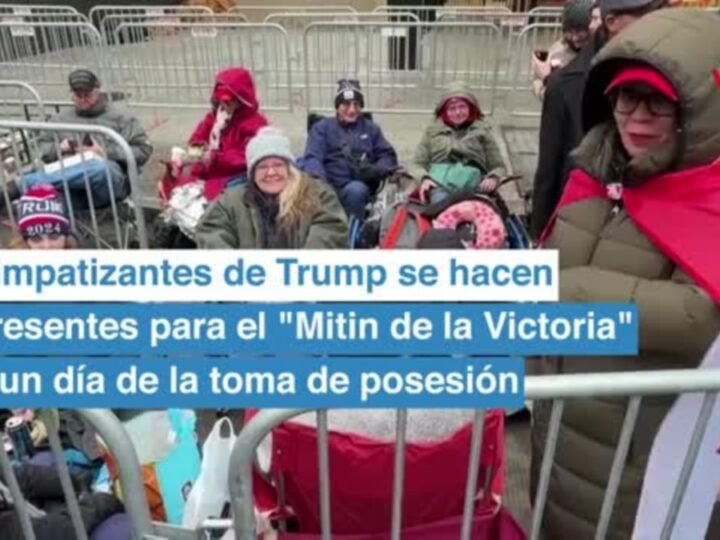 Partidarios de Trump acuden a mitin en Washington antes de la toma de posesión