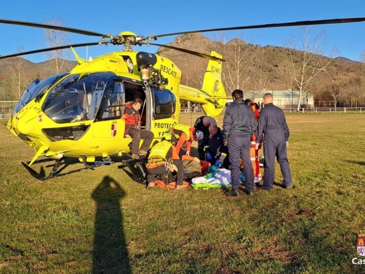 Piloto de parapente herido en zona de despegue en Valdepiélago, León