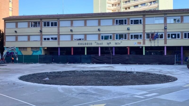 Programa «Adapta tu patio» en colegios de Zaragoza.