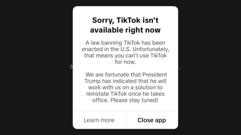 TikTok ya no se puede descargar en EE. UU.